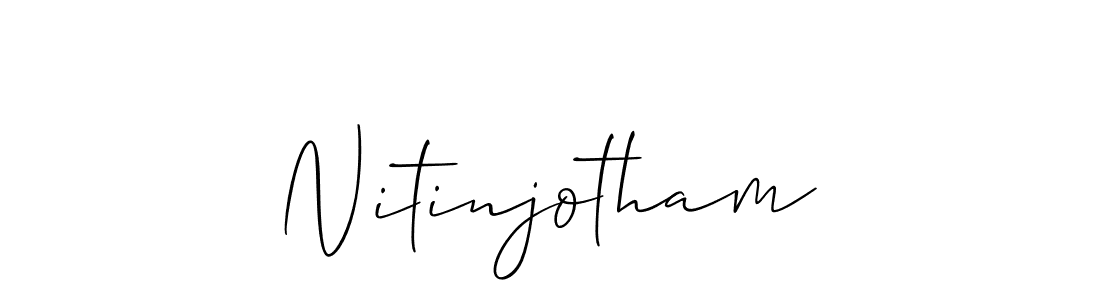 It looks lik you need a new signature style for name Nitinjotham. Design unique handwritten (Allison_Script) signature with our free signature maker in just a few clicks. Nitinjotham signature style 2 images and pictures png