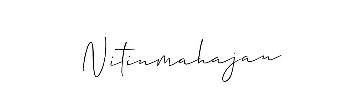 Make a beautiful signature design for name Nitinmahajan. With this signature (Allison_Script) style, you can create a handwritten signature for free. Nitinmahajan signature style 2 images and pictures png