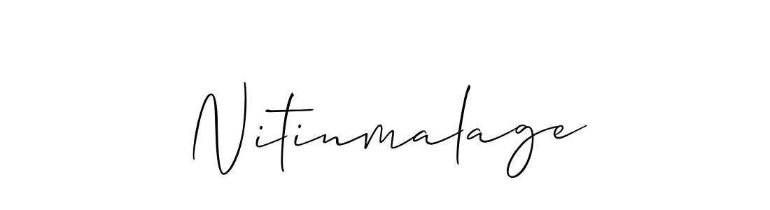 It looks lik you need a new signature style for name Nitinmalage. Design unique handwritten (Allison_Script) signature with our free signature maker in just a few clicks. Nitinmalage signature style 2 images and pictures png