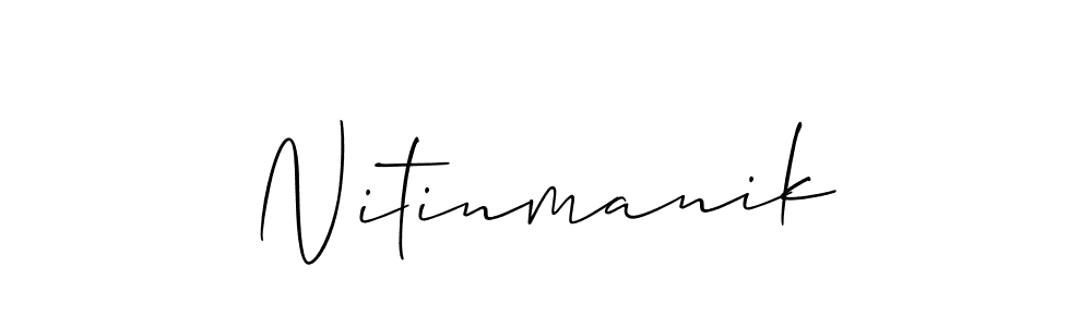 You should practise on your own different ways (Allison_Script) to write your name (Nitinmanik) in signature. don't let someone else do it for you. Nitinmanik signature style 2 images and pictures png