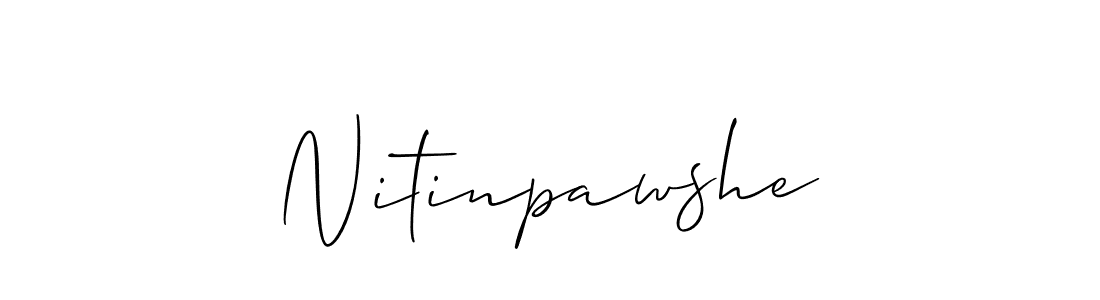 Make a beautiful signature design for name Nitinpawshe. With this signature (Allison_Script) style, you can create a handwritten signature for free. Nitinpawshe signature style 2 images and pictures png