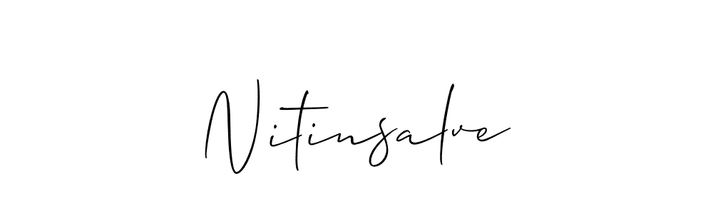 How to make Nitinsalve name signature. Use Allison_Script style for creating short signs online. This is the latest handwritten sign. Nitinsalve signature style 2 images and pictures png