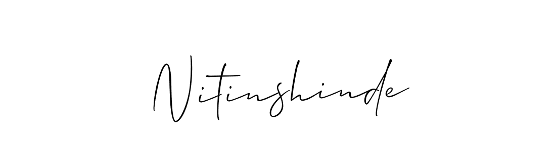 Allison_Script is a professional signature style that is perfect for those who want to add a touch of class to their signature. It is also a great choice for those who want to make their signature more unique. Get Nitinshinde name to fancy signature for free. Nitinshinde signature style 2 images and pictures png