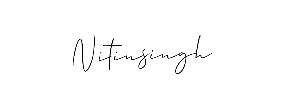 Make a beautiful signature design for name Nitinsingh. With this signature (Allison_Script) style, you can create a handwritten signature for free. Nitinsingh signature style 2 images and pictures png