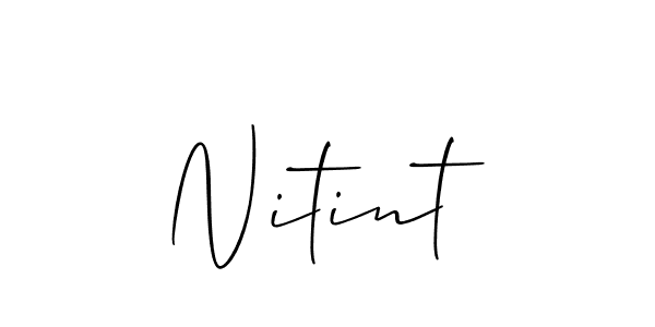 How to make Nitint name signature. Use Allison_Script style for creating short signs online. This is the latest handwritten sign. Nitint signature style 2 images and pictures png