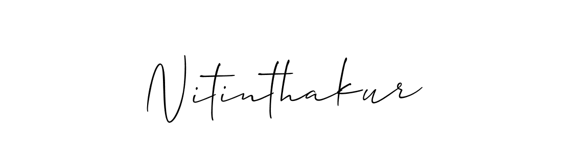 Allison_Script is a professional signature style that is perfect for those who want to add a touch of class to their signature. It is also a great choice for those who want to make their signature more unique. Get Nitinthakur name to fancy signature for free. Nitinthakur signature style 2 images and pictures png