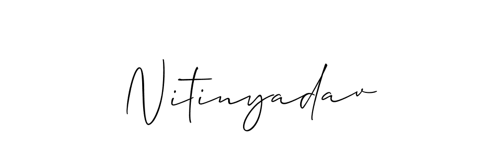 The best way (Allison_Script) to make a short signature is to pick only two or three words in your name. The name Nitinyadav include a total of six letters. For converting this name. Nitinyadav signature style 2 images and pictures png