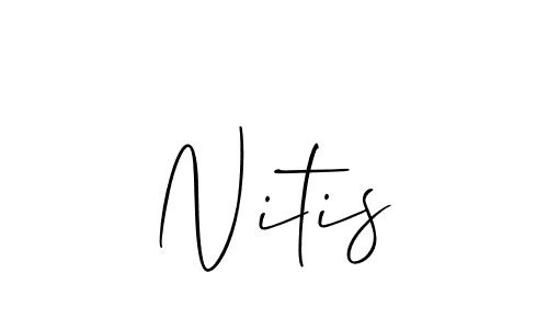 Create a beautiful signature design for name Nitis. With this signature (Allison_Script) fonts, you can make a handwritten signature for free. Nitis signature style 2 images and pictures png