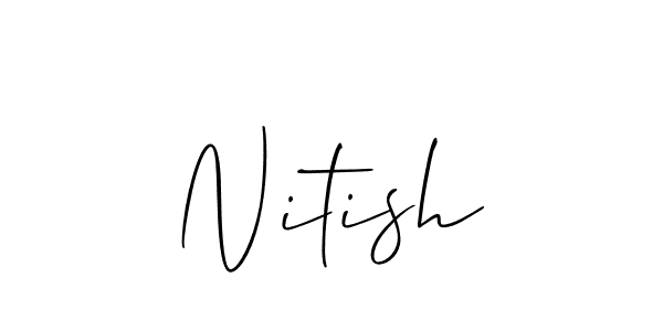 Allison_Script is a professional signature style that is perfect for those who want to add a touch of class to their signature. It is also a great choice for those who want to make their signature more unique. Get Nitish name to fancy signature for free. Nitish signature style 2 images and pictures png