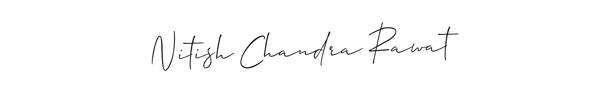 How to make Nitish Chandra Rawat name signature. Use Allison_Script style for creating short signs online. This is the latest handwritten sign. Nitish Chandra Rawat signature style 2 images and pictures png