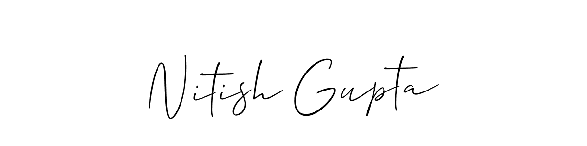 How to make Nitish Gupta name signature. Use Allison_Script style for creating short signs online. This is the latest handwritten sign. Nitish Gupta signature style 2 images and pictures png