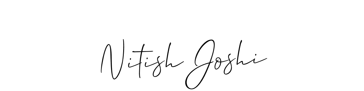 How to Draw Nitish Joshi signature style? Allison_Script is a latest design signature styles for name Nitish Joshi. Nitish Joshi signature style 2 images and pictures png