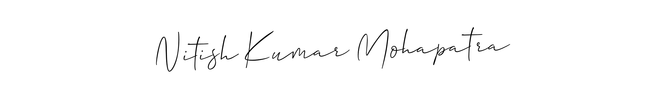 You should practise on your own different ways (Allison_Script) to write your name (Nitish Kumar Mohapatra) in signature. don't let someone else do it for you. Nitish Kumar Mohapatra signature style 2 images and pictures png