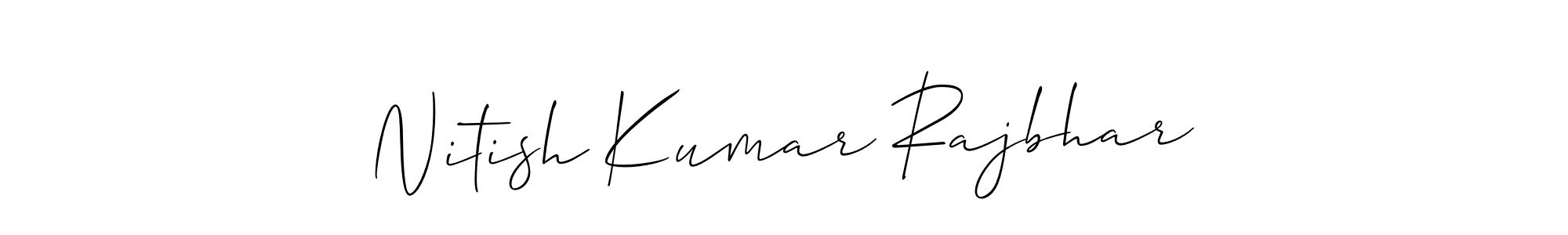 It looks lik you need a new signature style for name Nitish Kumar Rajbhar. Design unique handwritten (Allison_Script) signature with our free signature maker in just a few clicks. Nitish Kumar Rajbhar signature style 2 images and pictures png