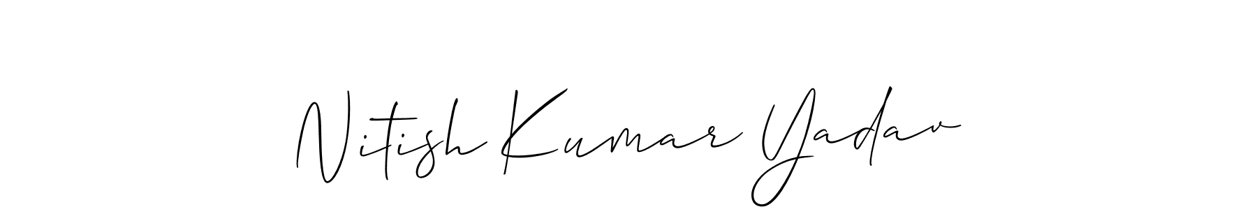 Make a short Nitish Kumar Yadav signature style. Manage your documents anywhere anytime using Allison_Script. Create and add eSignatures, submit forms, share and send files easily. Nitish Kumar Yadav signature style 2 images and pictures png
