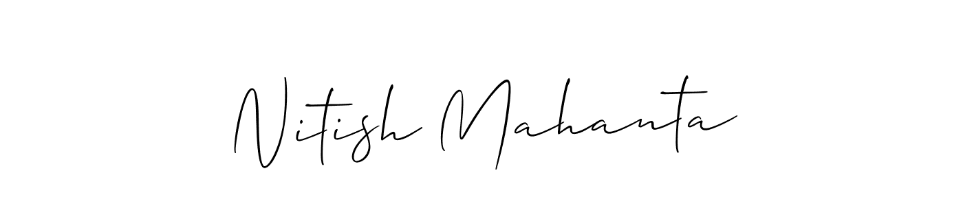 Similarly Allison_Script is the best handwritten signature design. Signature creator online .You can use it as an online autograph creator for name Nitish Mahanta. Nitish Mahanta signature style 2 images and pictures png