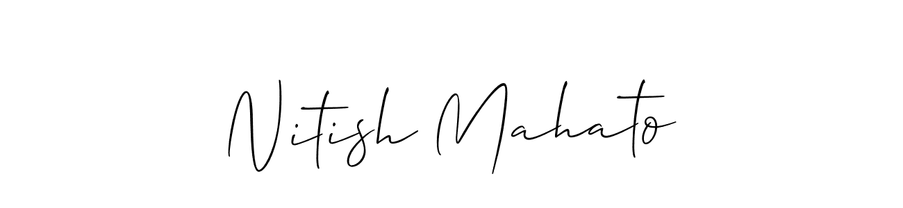 Make a beautiful signature design for name Nitish Mahato. Use this online signature maker to create a handwritten signature for free. Nitish Mahato signature style 2 images and pictures png