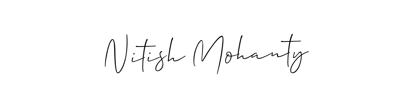 Create a beautiful signature design for name Nitish Mohanty. With this signature (Allison_Script) fonts, you can make a handwritten signature for free. Nitish Mohanty signature style 2 images and pictures png