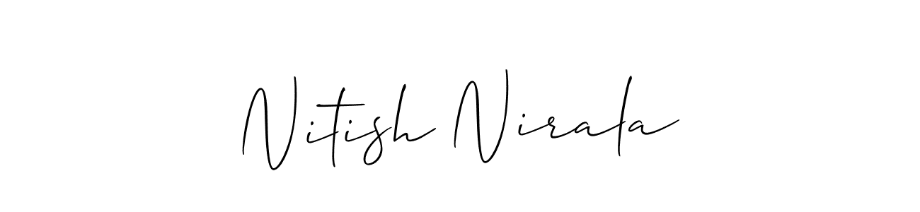 How to make Nitish Nirala signature? Allison_Script is a professional autograph style. Create handwritten signature for Nitish Nirala name. Nitish Nirala signature style 2 images and pictures png