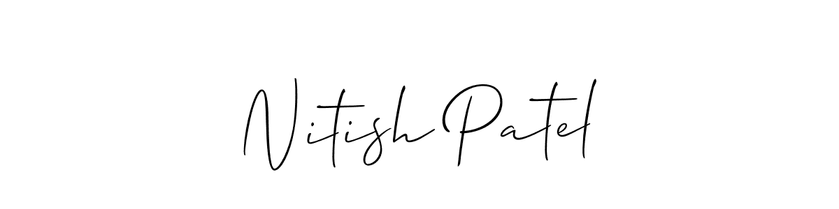 This is the best signature style for the Nitish Patel name. Also you like these signature font (Allison_Script). Mix name signature. Nitish Patel signature style 2 images and pictures png