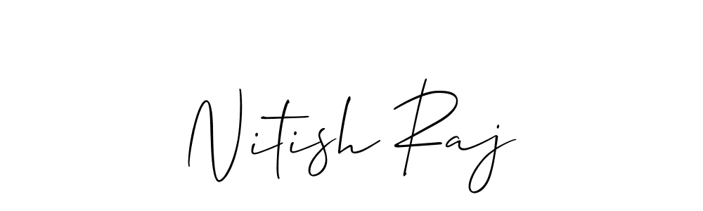 How to make Nitish Raj signature? Allison_Script is a professional autograph style. Create handwritten signature for Nitish Raj name. Nitish Raj signature style 2 images and pictures png