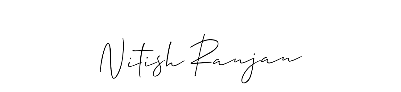 Use a signature maker to create a handwritten signature online. With this signature software, you can design (Allison_Script) your own signature for name Nitish Ranjan. Nitish Ranjan signature style 2 images and pictures png