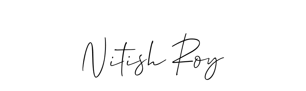 Allison_Script is a professional signature style that is perfect for those who want to add a touch of class to their signature. It is also a great choice for those who want to make their signature more unique. Get Nitish Roy name to fancy signature for free. Nitish Roy signature style 2 images and pictures png