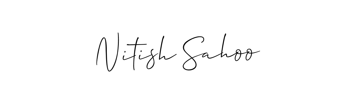 Also we have Nitish Sahoo name is the best signature style. Create professional handwritten signature collection using Allison_Script autograph style. Nitish Sahoo signature style 2 images and pictures png