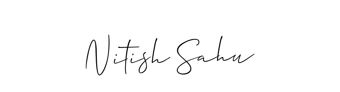 Also You can easily find your signature by using the search form. We will create Nitish Sahu name handwritten signature images for you free of cost using Allison_Script sign style. Nitish Sahu signature style 2 images and pictures png