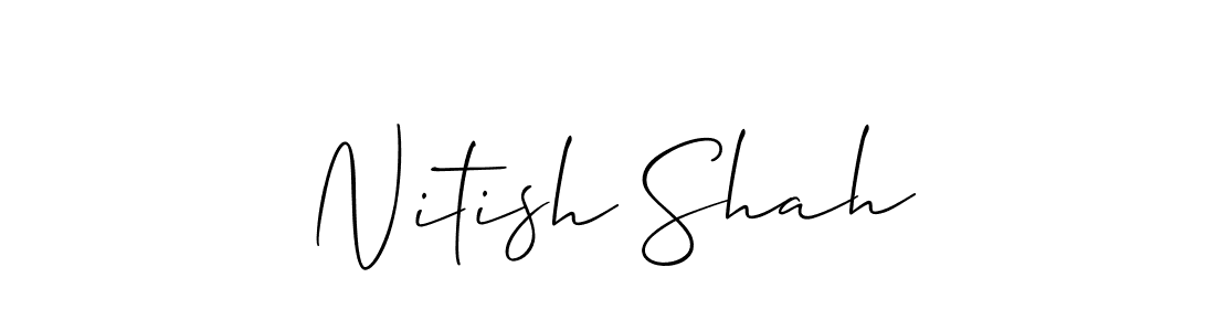 You should practise on your own different ways (Allison_Script) to write your name (Nitish Shah) in signature. don't let someone else do it for you. Nitish Shah signature style 2 images and pictures png