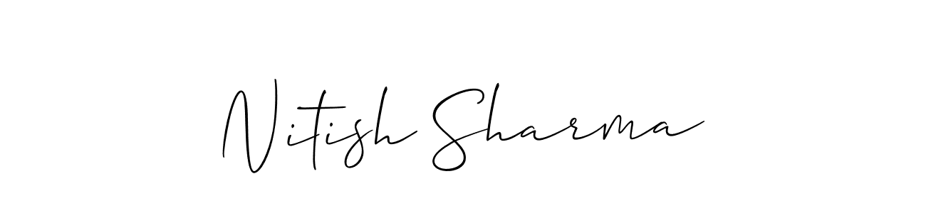 Design your own signature with our free online signature maker. With this signature software, you can create a handwritten (Allison_Script) signature for name Nitish Sharma. Nitish Sharma signature style 2 images and pictures png