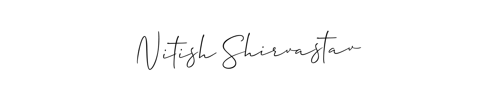 How to make Nitish Shirvastav name signature. Use Allison_Script style for creating short signs online. This is the latest handwritten sign. Nitish Shirvastav signature style 2 images and pictures png