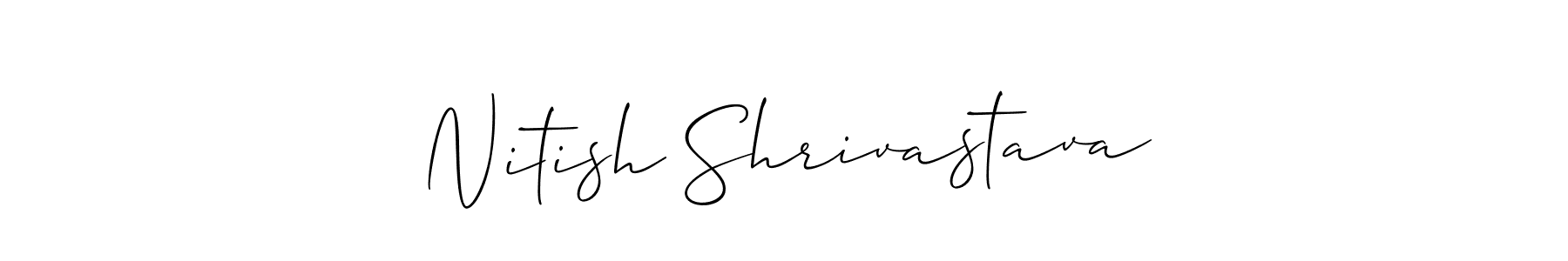 Allison_Script is a professional signature style that is perfect for those who want to add a touch of class to their signature. It is also a great choice for those who want to make their signature more unique. Get Nitish Shrivastava name to fancy signature for free. Nitish Shrivastava signature style 2 images and pictures png