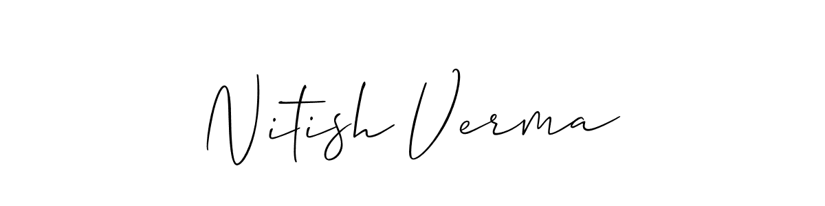 Similarly Allison_Script is the best handwritten signature design. Signature creator online .You can use it as an online autograph creator for name Nitish Verma. Nitish Verma signature style 2 images and pictures png