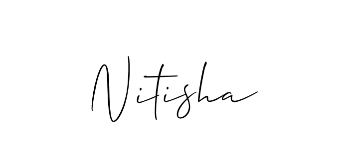 if you are searching for the best signature style for your name Nitisha. so please give up your signature search. here we have designed multiple signature styles  using Allison_Script. Nitisha signature style 2 images and pictures png