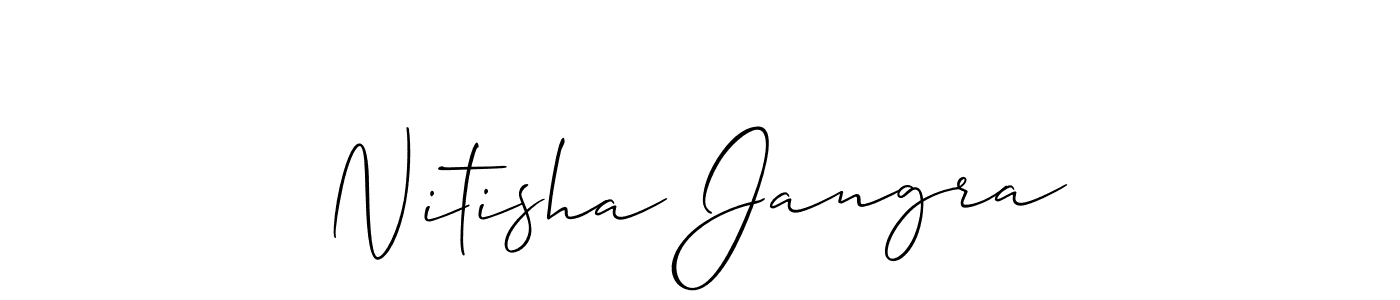 Make a beautiful signature design for name Nitisha Jangra. Use this online signature maker to create a handwritten signature for free. Nitisha Jangra signature style 2 images and pictures png