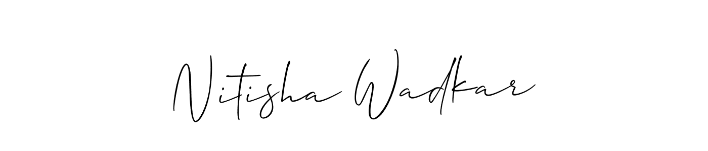 Use a signature maker to create a handwritten signature online. With this signature software, you can design (Allison_Script) your own signature for name Nitisha Wadkar. Nitisha Wadkar signature style 2 images and pictures png