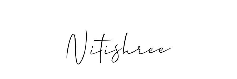 You should practise on your own different ways (Allison_Script) to write your name (Nitishree) in signature. don't let someone else do it for you. Nitishree signature style 2 images and pictures png