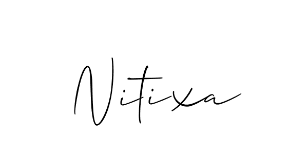 You should practise on your own different ways (Allison_Script) to write your name (Nitixa) in signature. don't let someone else do it for you. Nitixa signature style 2 images and pictures png