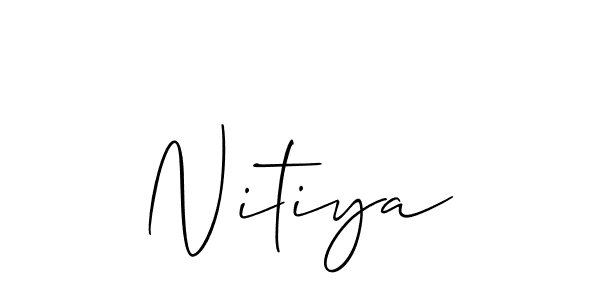 Design your own signature with our free online signature maker. With this signature software, you can create a handwritten (Allison_Script) signature for name Nitiya. Nitiya signature style 2 images and pictures png