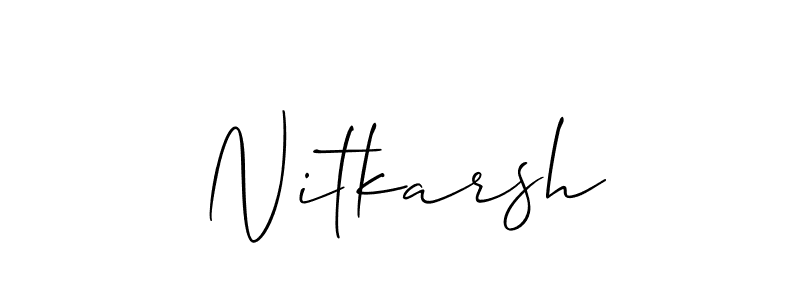 Design your own signature with our free online signature maker. With this signature software, you can create a handwritten (Allison_Script) signature for name Nitkarsh. Nitkarsh signature style 2 images and pictures png