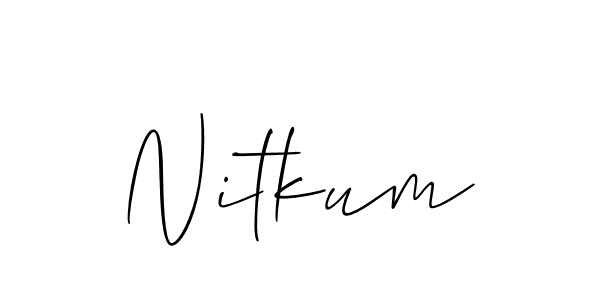 Similarly Allison_Script is the best handwritten signature design. Signature creator online .You can use it as an online autograph creator for name Nitkum. Nitkum signature style 2 images and pictures png