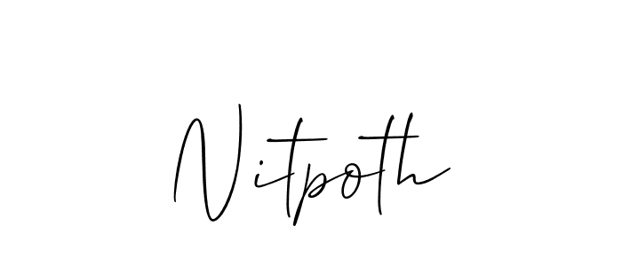Create a beautiful signature design for name Nitpoth. With this signature (Allison_Script) fonts, you can make a handwritten signature for free. Nitpoth signature style 2 images and pictures png