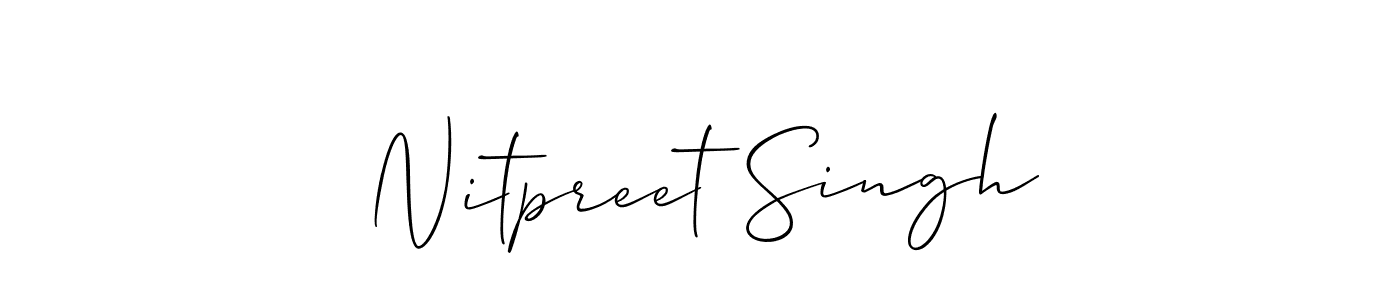 Make a beautiful signature design for name Nitpreet Singh. Use this online signature maker to create a handwritten signature for free. Nitpreet Singh signature style 2 images and pictures png