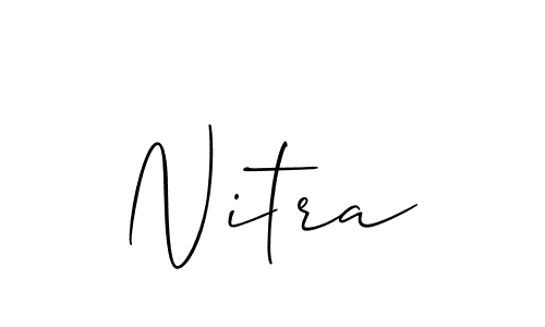 Similarly Allison_Script is the best handwritten signature design. Signature creator online .You can use it as an online autograph creator for name Nitra. Nitra signature style 2 images and pictures png