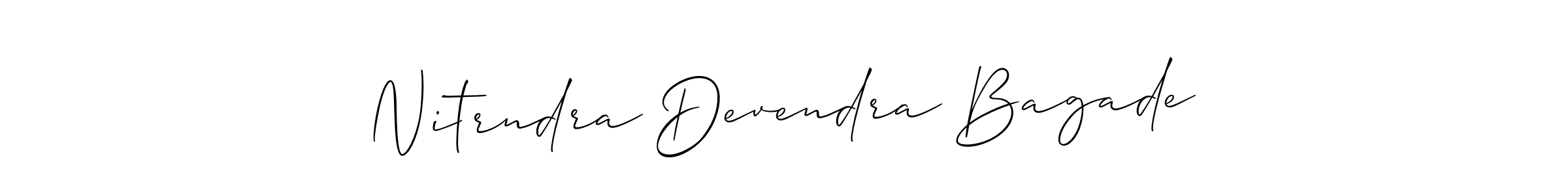 Create a beautiful signature design for name Nitrndra Devendra Bagade. With this signature (Allison_Script) fonts, you can make a handwritten signature for free. Nitrndra Devendra Bagade signature style 2 images and pictures png