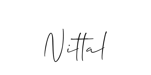 Use a signature maker to create a handwritten signature online. With this signature software, you can design (Allison_Script) your own signature for name Nittal. Nittal signature style 2 images and pictures png