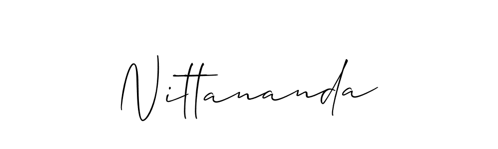 How to Draw Nittananda signature style? Allison_Script is a latest design signature styles for name Nittananda. Nittananda signature style 2 images and pictures png