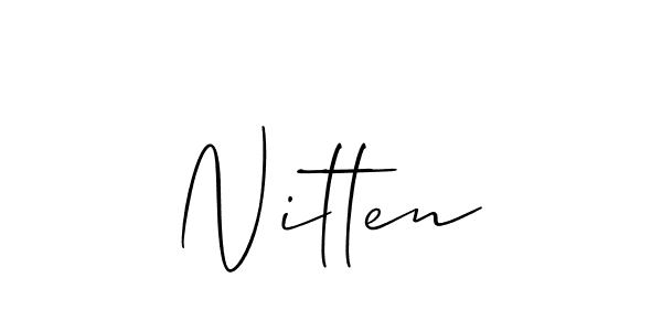 Also we have Nitten name is the best signature style. Create professional handwritten signature collection using Allison_Script autograph style. Nitten signature style 2 images and pictures png