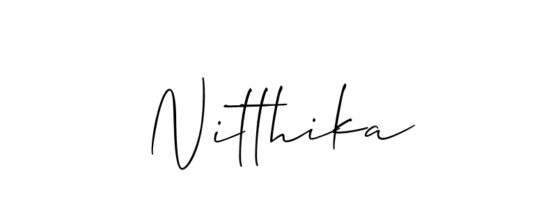 Create a beautiful signature design for name Nitthika. With this signature (Allison_Script) fonts, you can make a handwritten signature for free. Nitthika signature style 2 images and pictures png